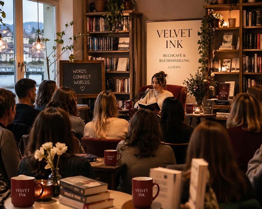 Kontakt im im VELVET INK bei einer gemütlichen Atmosphäre.